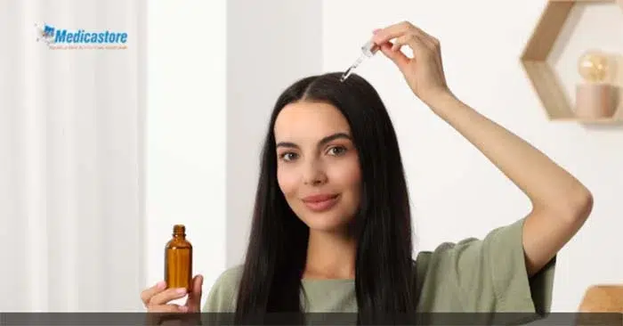 menggunakan serum untuk merawat rambut